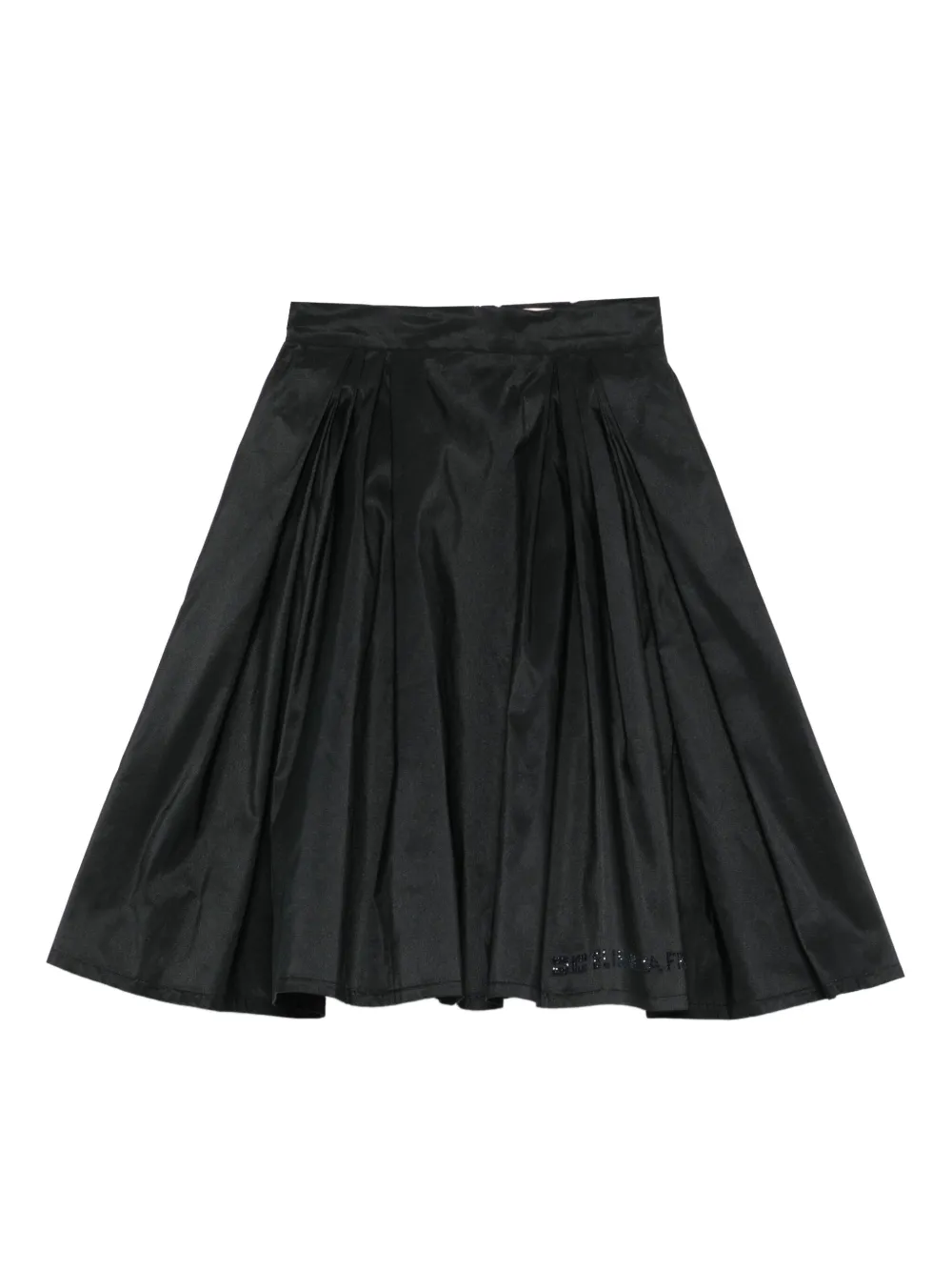 Elisabetta Franchi La Mia Bambina pleated skater skirt Zwart