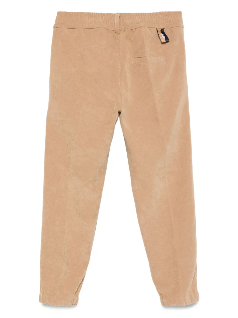 TRUSSARDI JUNIOR Ribfluwelen broek met elastische manchetten Bruin