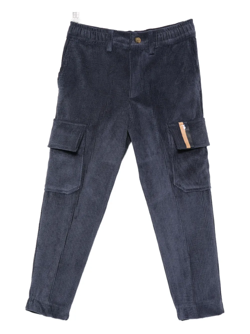 TRUSSARDI JUNIOR corduroy cargo trousers - Blu