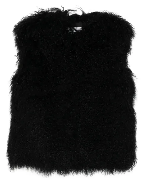 Yves Salomon sleeveless curly-fur vest