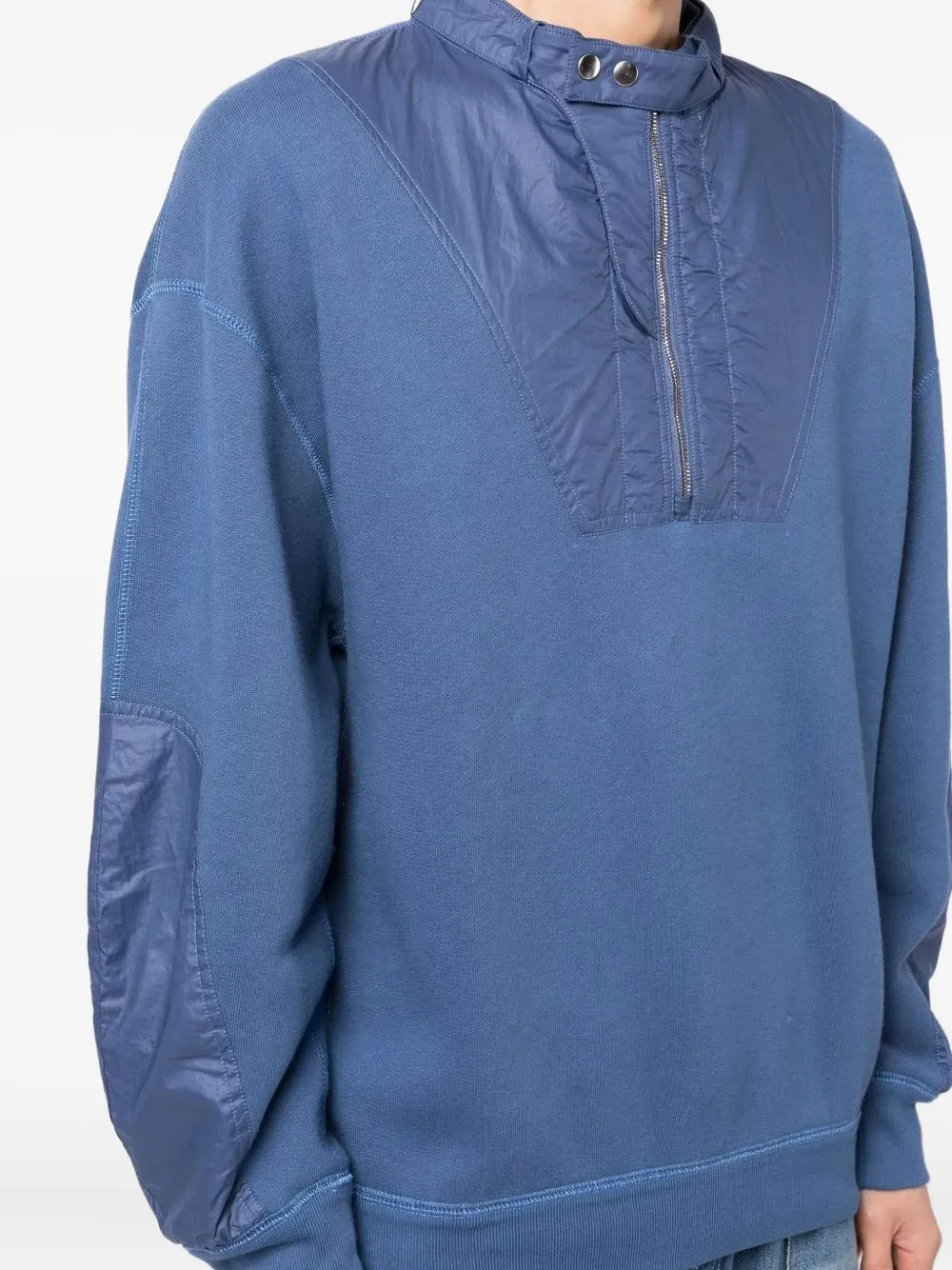 MARANT half-zip panelled sweatshirt Blauw