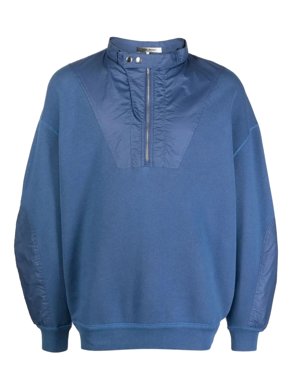 MARANT half-zip panelled sweatshirt Blauw