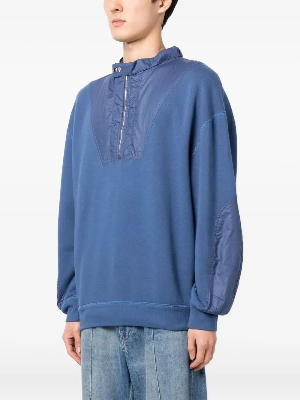 MARANT half-zip panelled sweatshirt Blauw