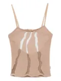 Versace Pre-Owned 2000s cut-out silk top - Neutrals