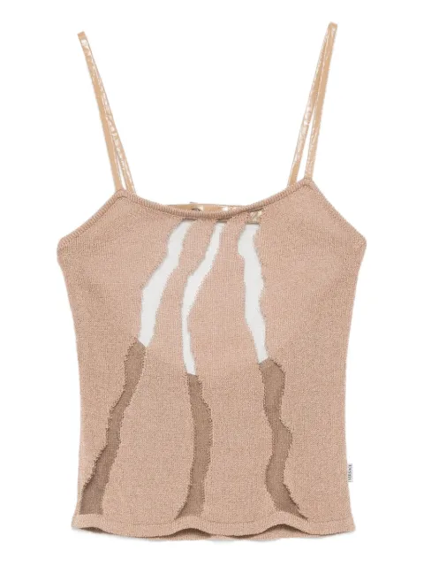 Versace Pre-Owned 2000s cut-out silk top