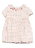 La Stupenderia gingham ruffled collar dress - Pink