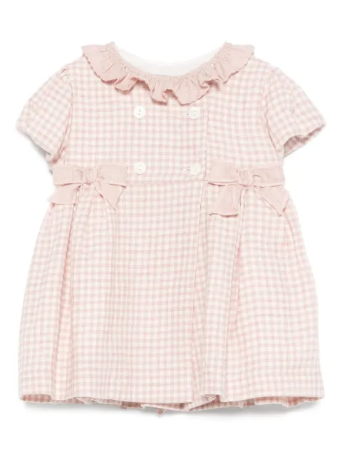 La Stupenderia gingham ruffled collar dress