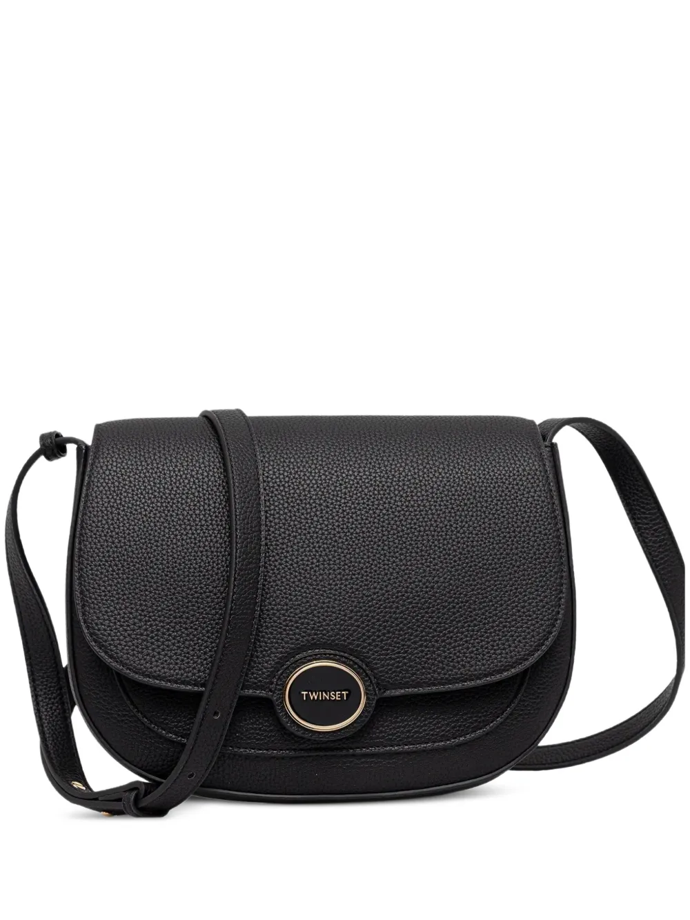 Twinset Leather Satchel Bag In Black
