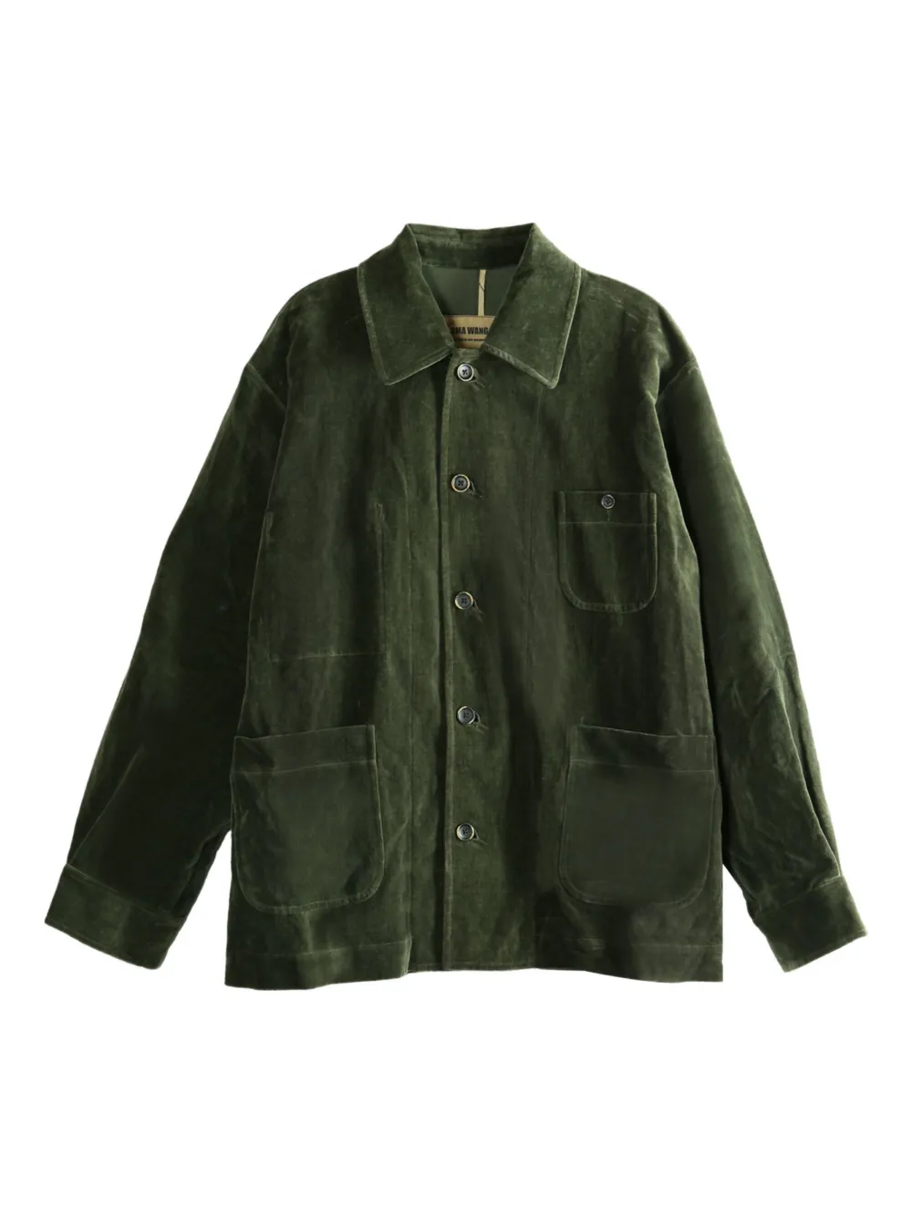 Uma Wang Jinn patch-pocket shirt jacket Groen