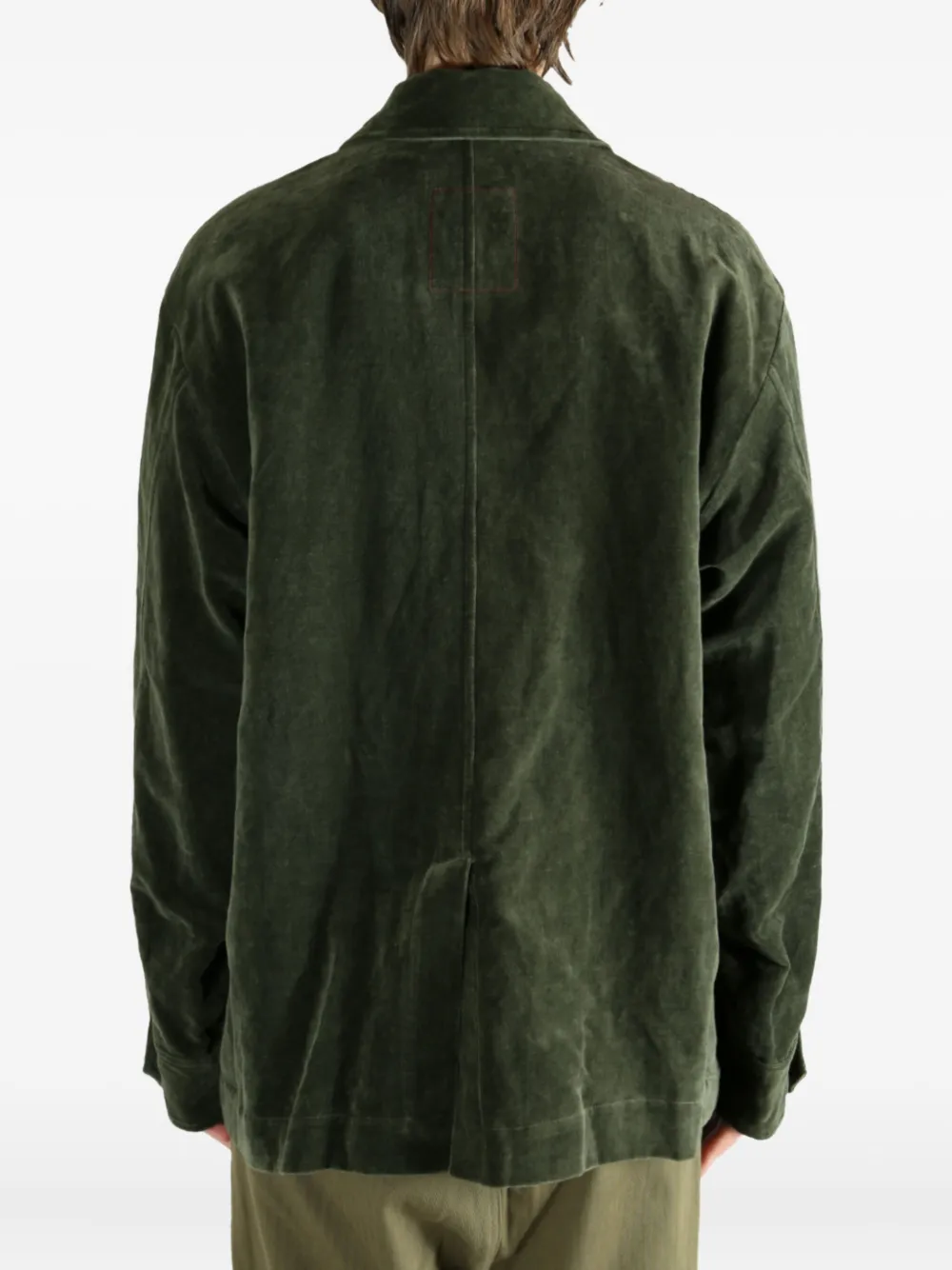 Uma Wang Jinn patch-pocket shirt jacket Groen