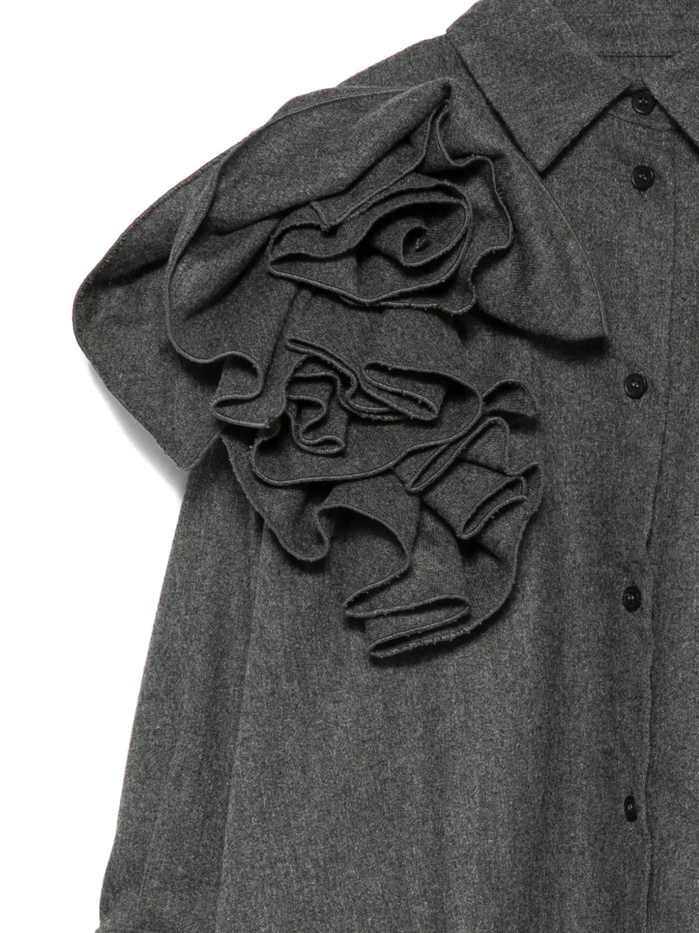 Douuod Kids Blousejurk met ruches Grijs