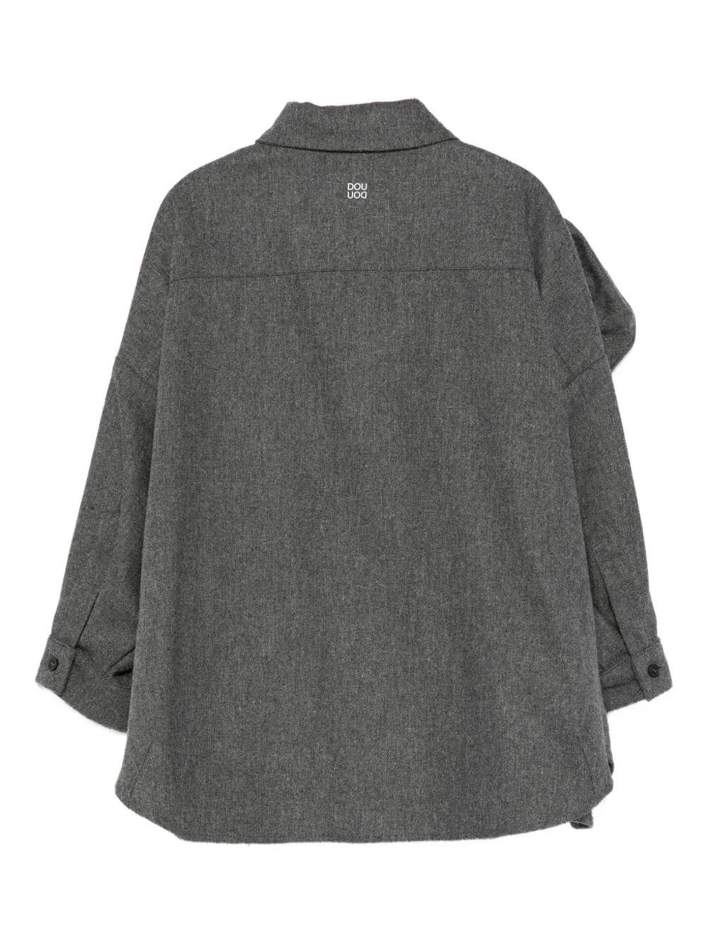 Douuod Kids Blousejurk met ruches Grijs