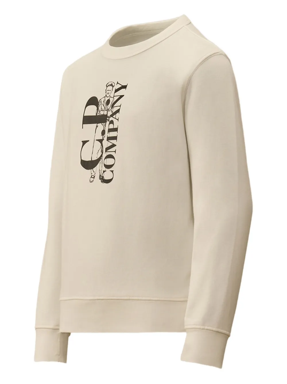 C.p. Company Graphic Print Sweater In Neutral