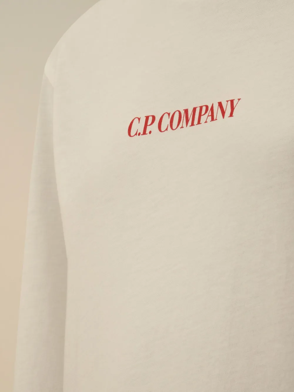 C.p. Company Logo-detail Long-sleeve T-shirt In Neutral
