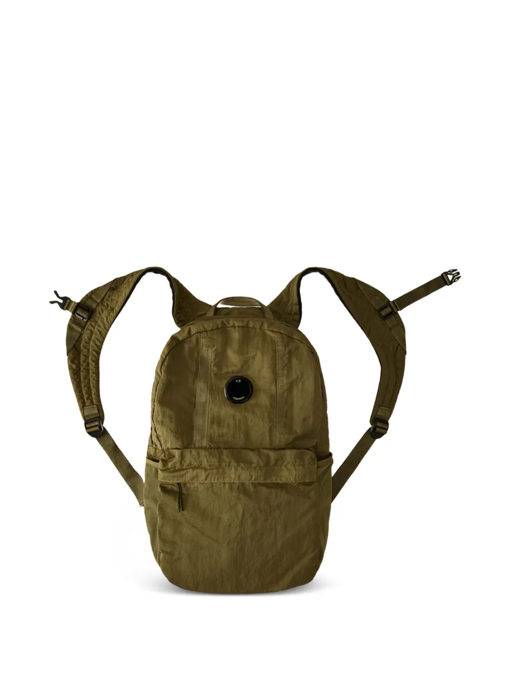 C.P. Company Kids logo patch backpack - Verde