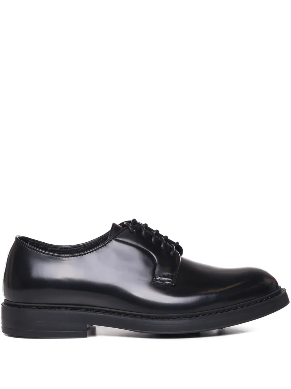 Doucal's leather lace-up derby shoes Zwart