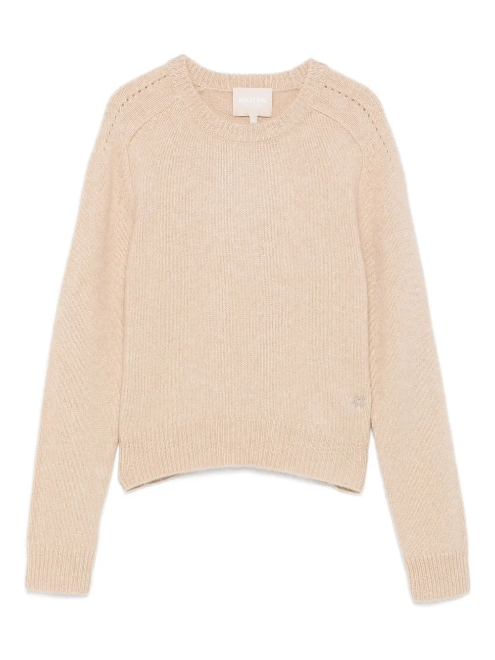 Kujten Cashmere Crew-neck Sweater In Neutral