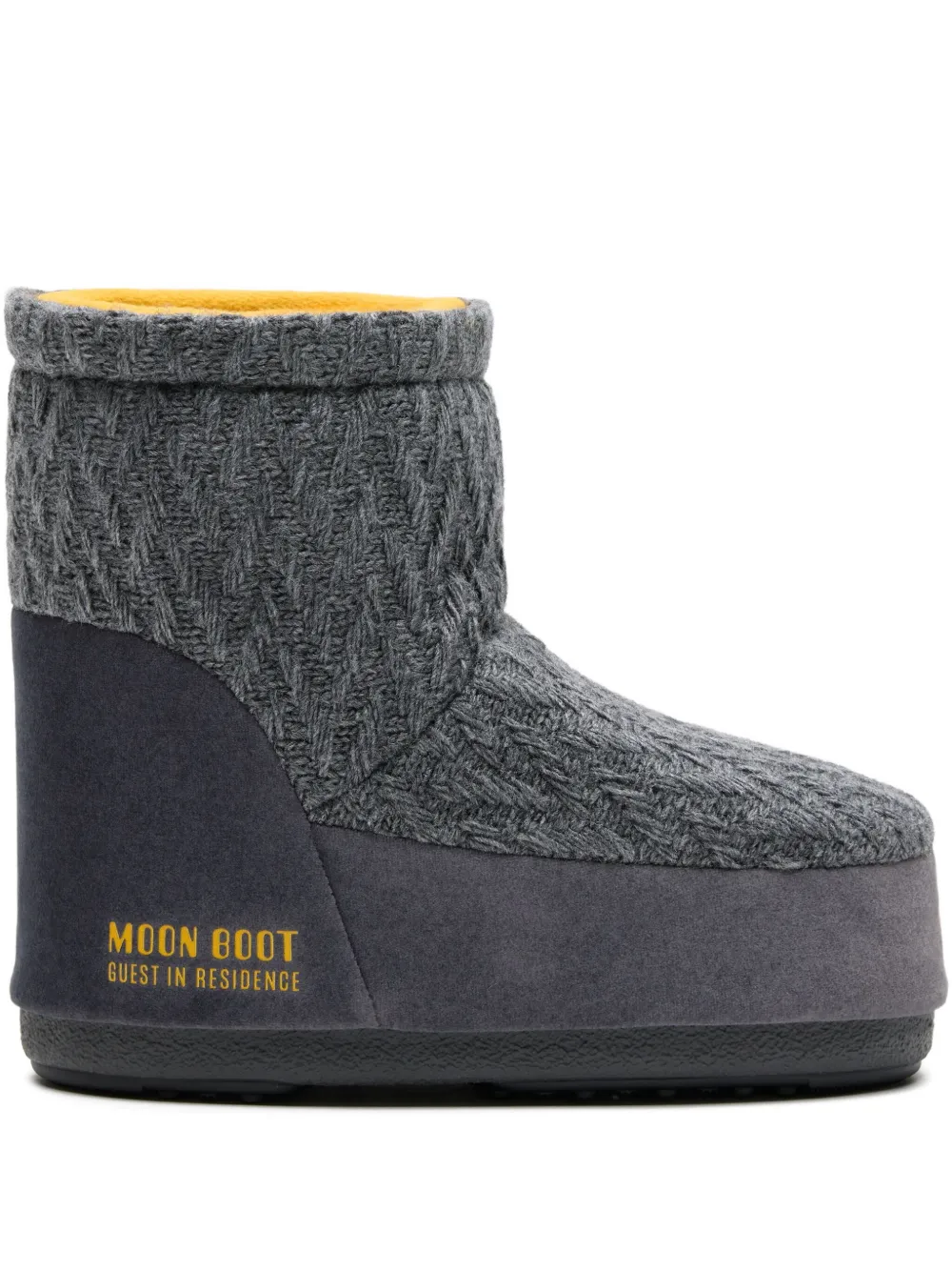 Moon Boot x Guest In Residence knit ankle boots | Grey | Image 1