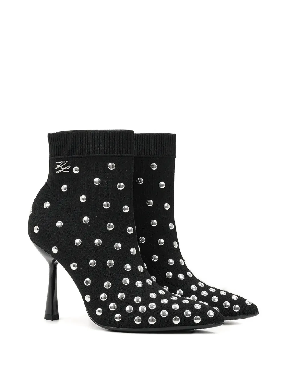 Karl Lagerfeld 100mm Pandara Boots In Black