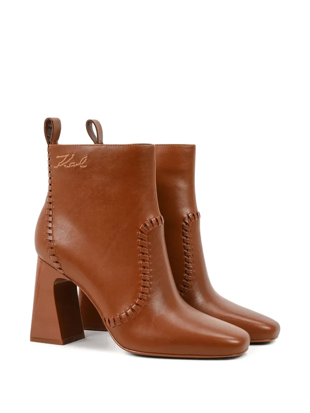 Karl Lagerfeld 100mm Astra Nova Boots In Brown