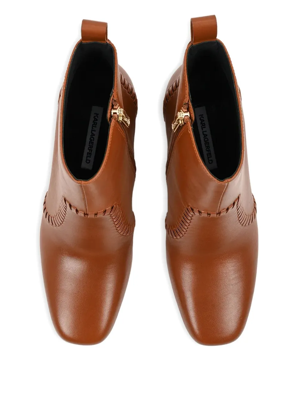 Karl Lagerfeld 100mm Astra Nova Boots In Brown