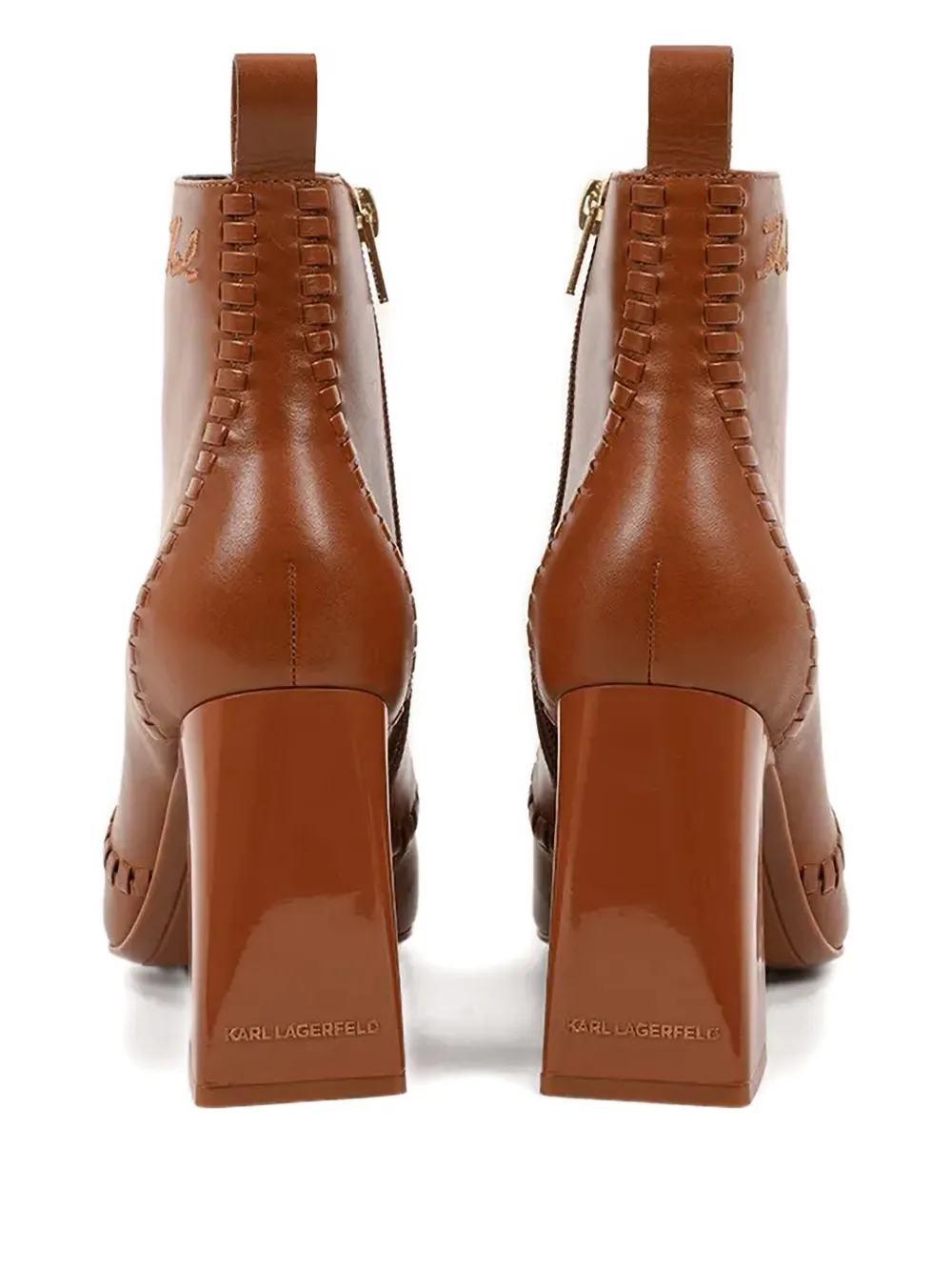 Karl Lagerfeld 100mm Astra Nova Boots In Brown