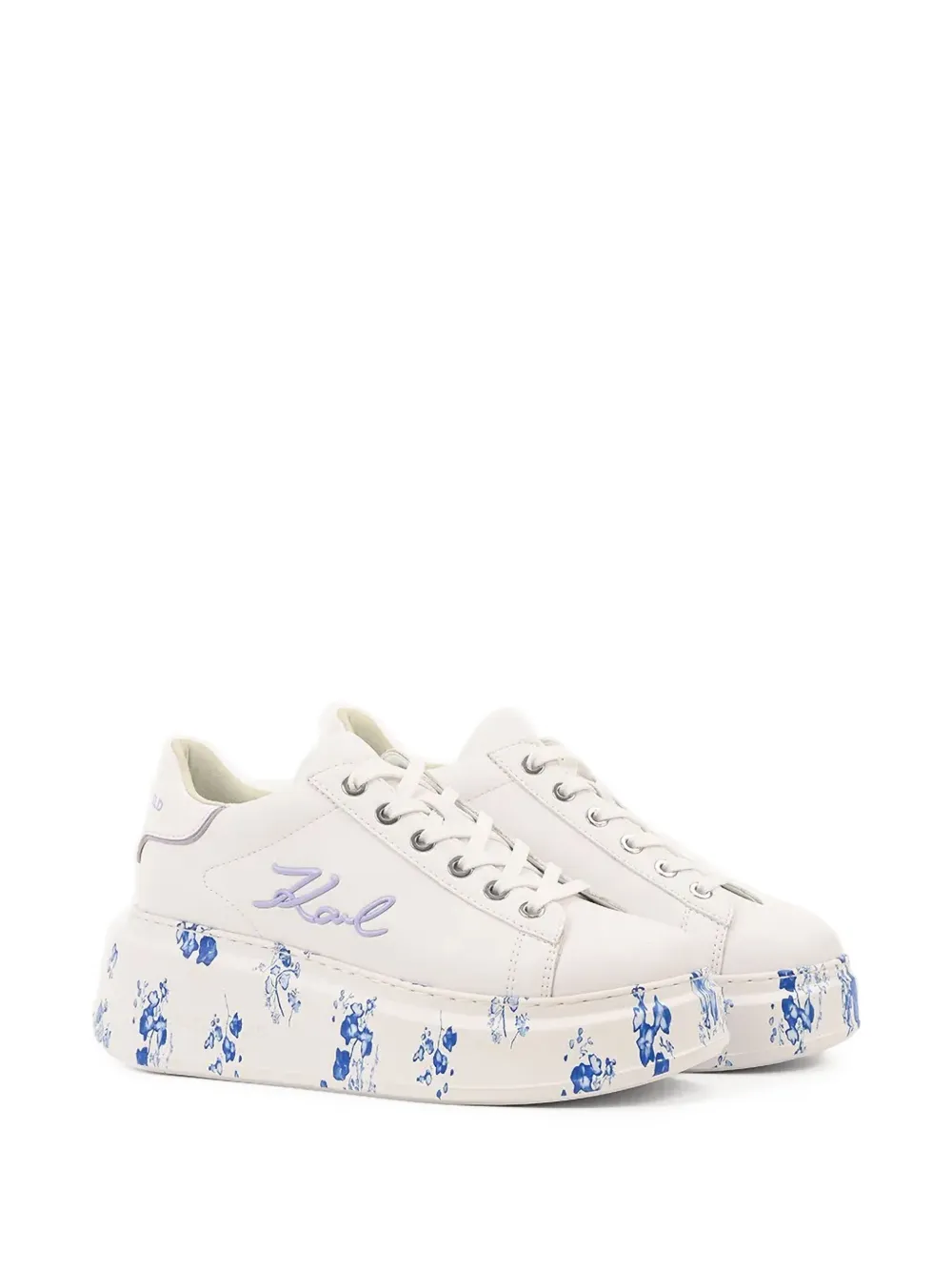 Karl Lagerfeld Sneakers met plateauzool Wit
