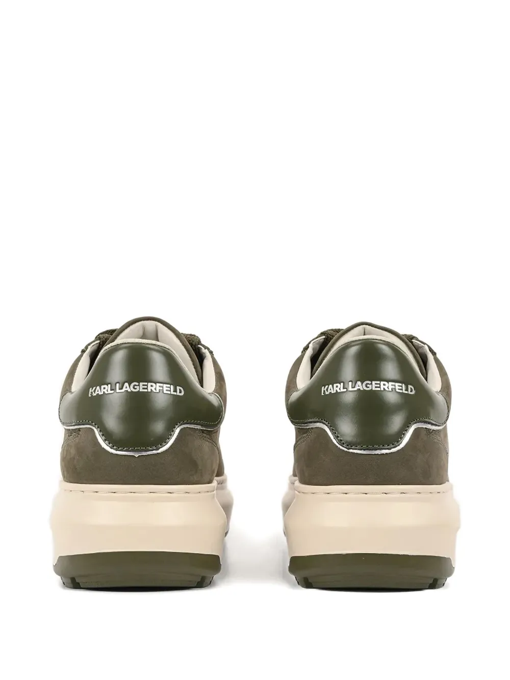 Karl Lagerfeld lace-up platform sneakers Green