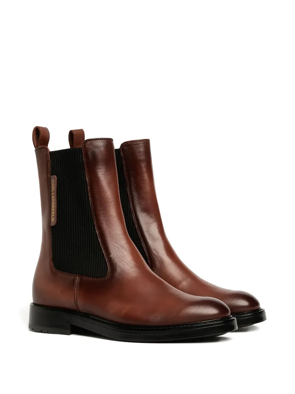 Karl Lagerfeld Blake leather boots Brown