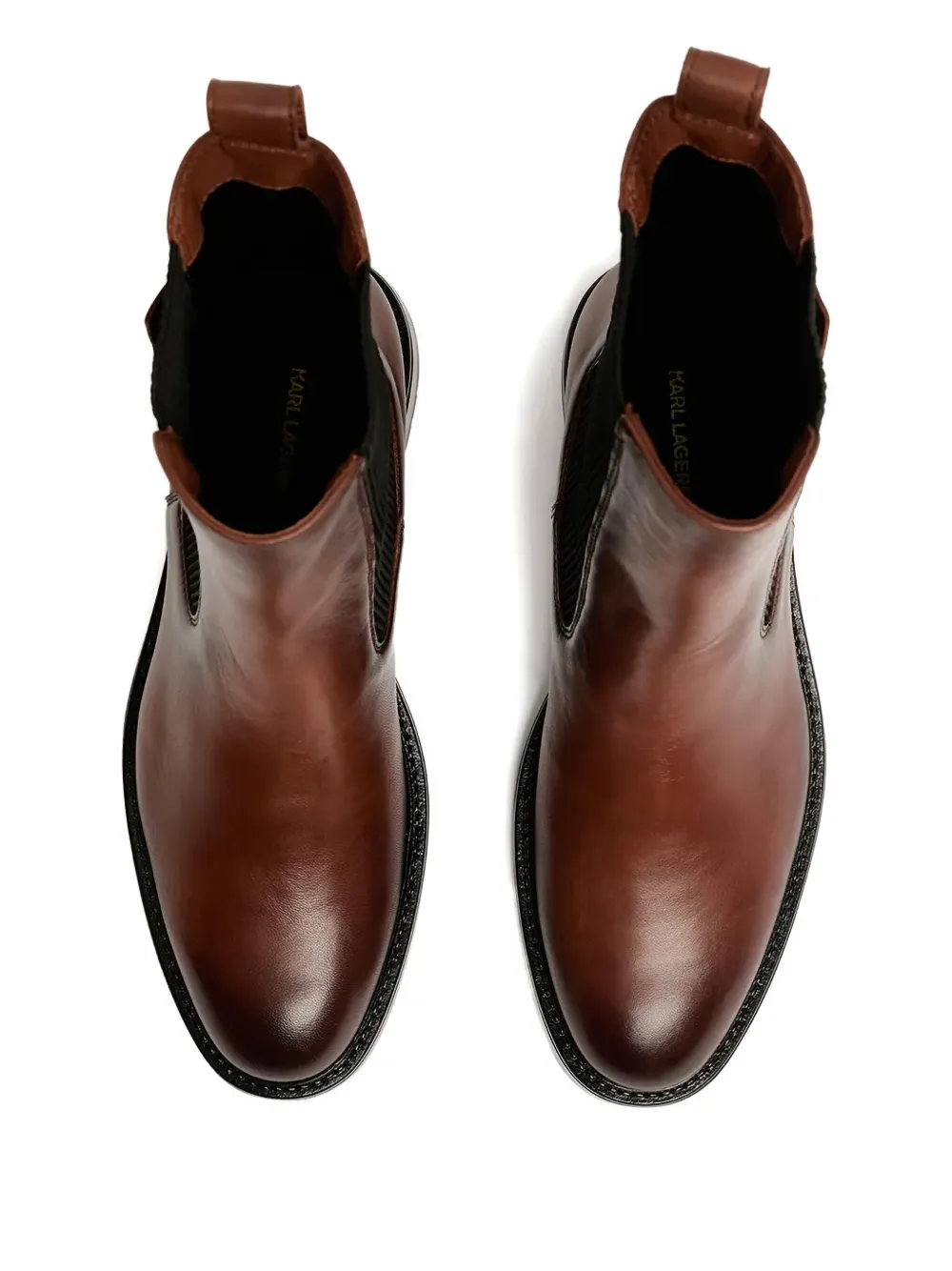 Karl Lagerfeld Blake leather boots Brown