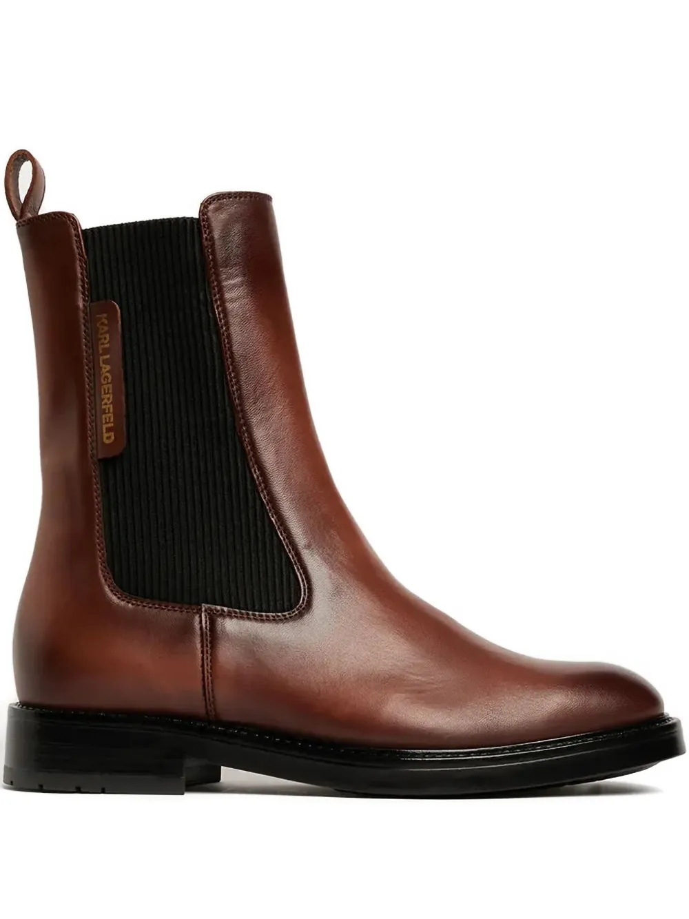 Karl Lagerfeld Blake leather boots Brown