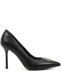 Karl Lagerfeld logo-plaque pointed-toe pumps - Black