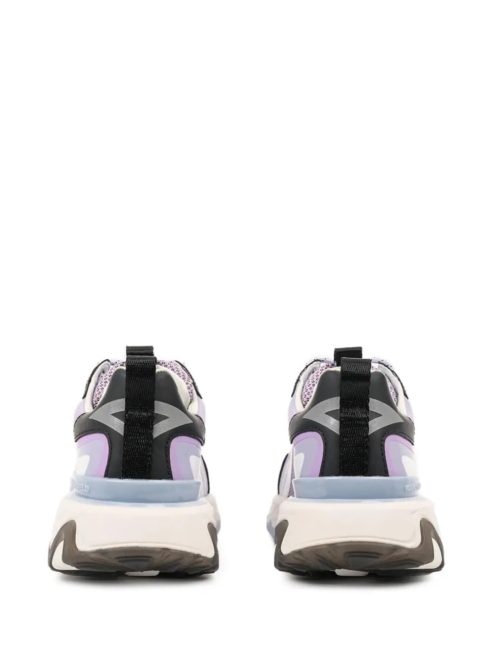 Karl Lagerfeld metallic-panelled mesh sneakers Purple