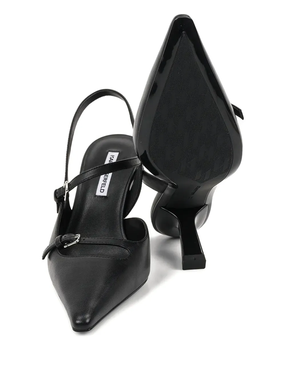 Karl Lagerfeld Slingback pumps met gesp Zwart