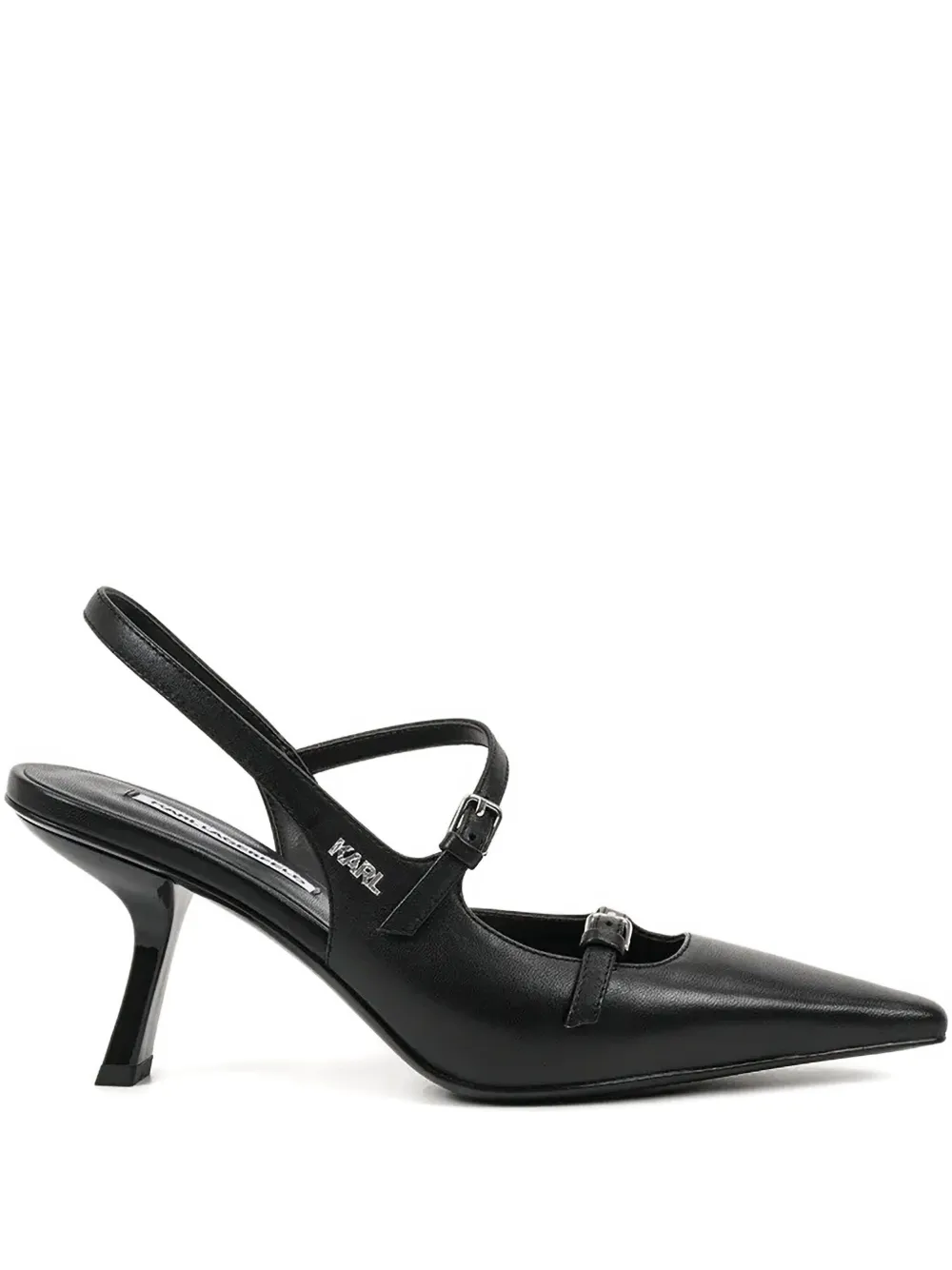 Karl Lagerfeld slingback buckle pumps Black