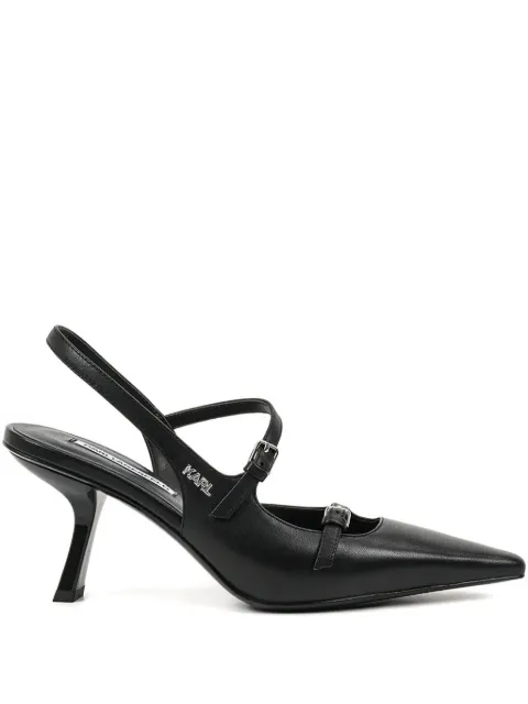 Karl Lagerfeld slingback buckle pumps