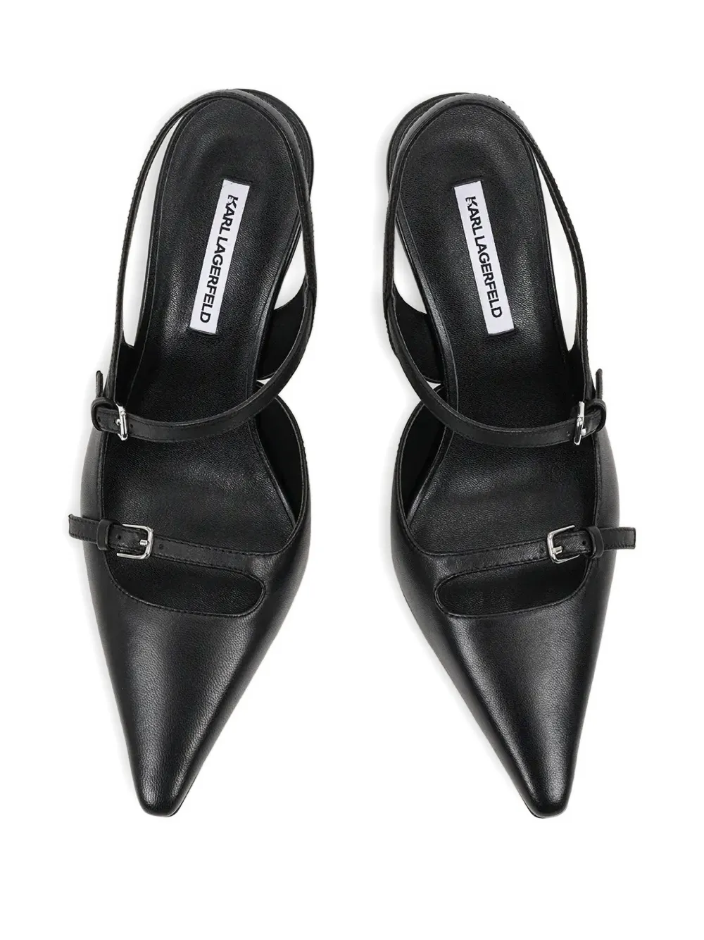 Karl Lagerfeld Slingback pumps met gesp Zwart