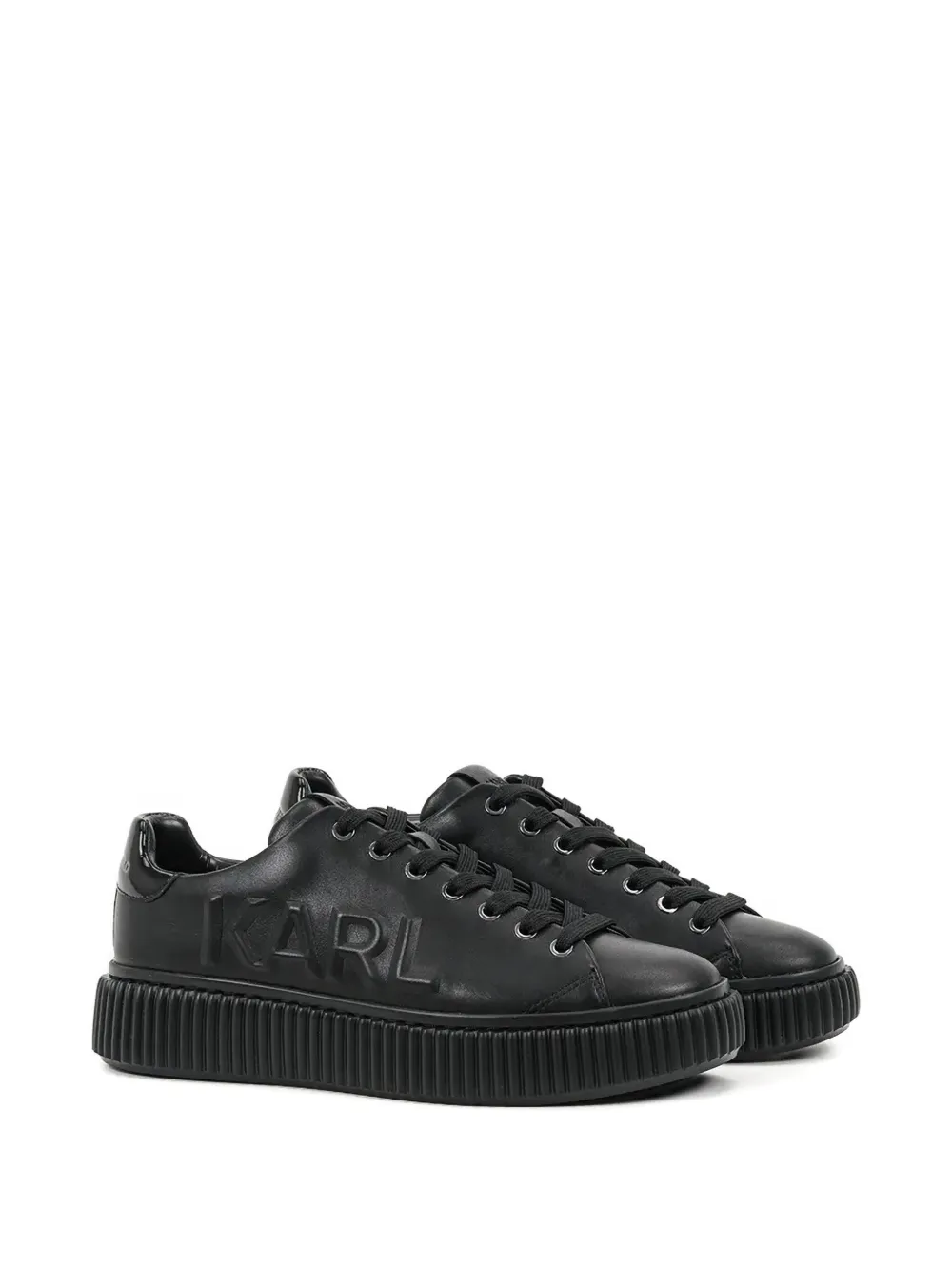 Karl Lagerfeld embossed logo platform sneakers Black