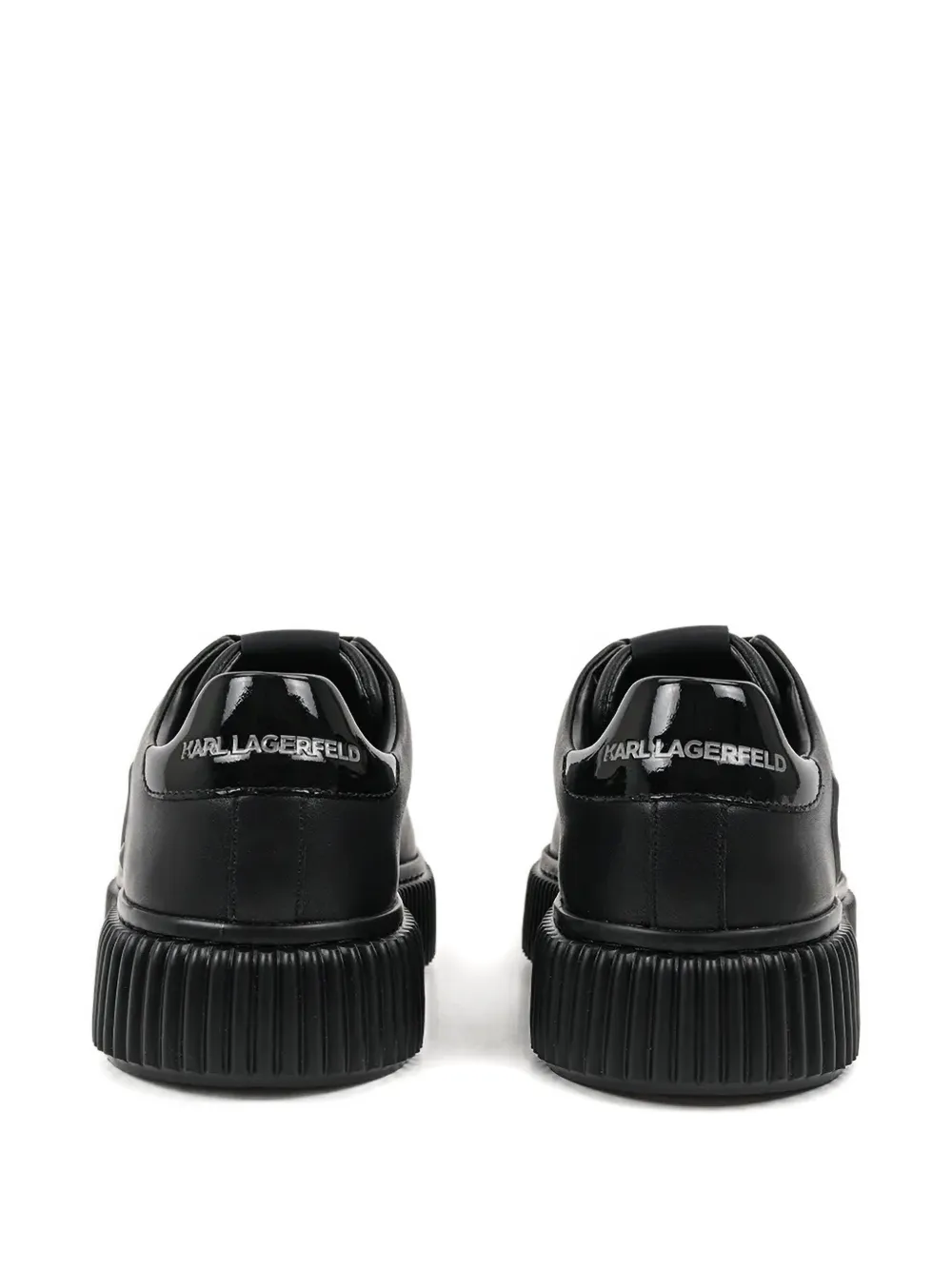 Karl Lagerfeld embossed logo platform sneakers Black