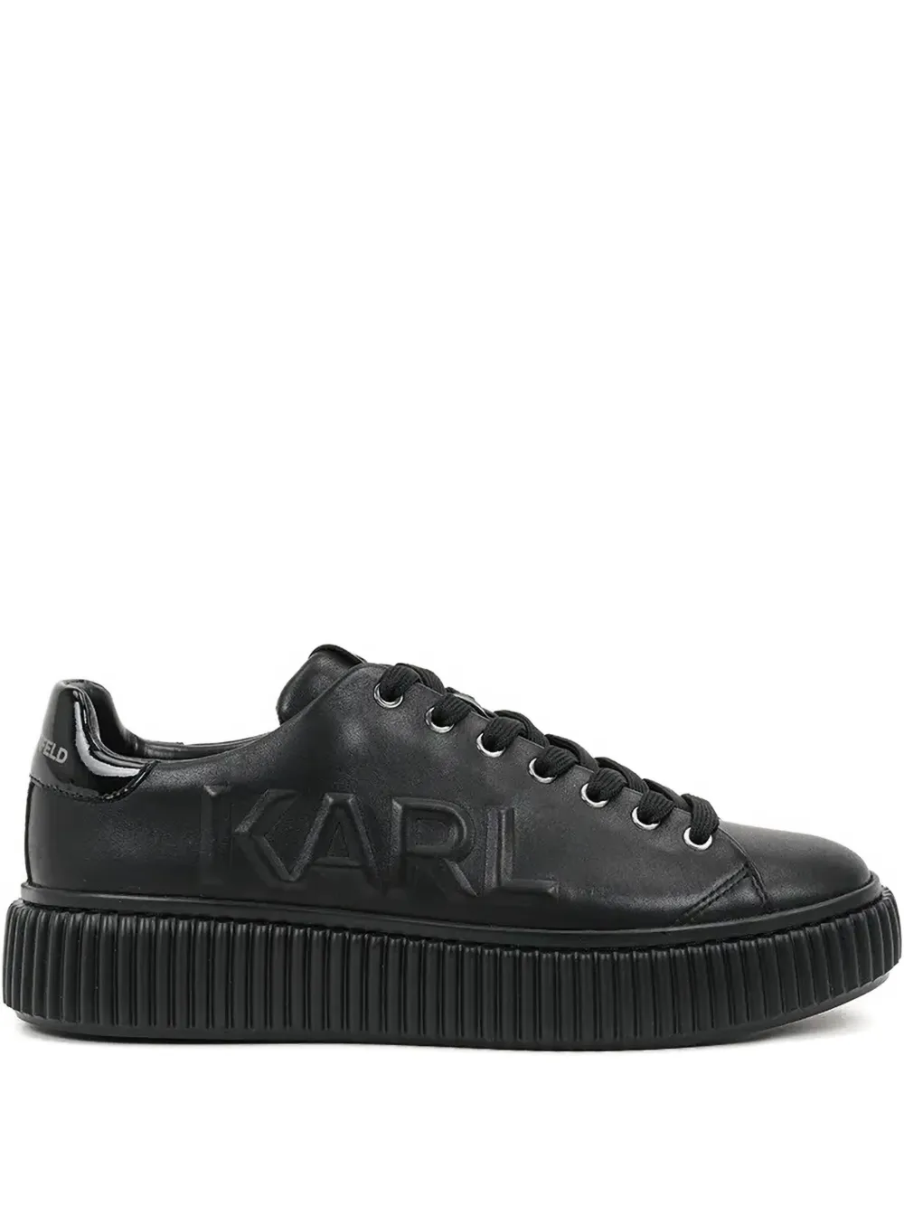 Karl Lagerfeld embossed logo platform sneakers Black
