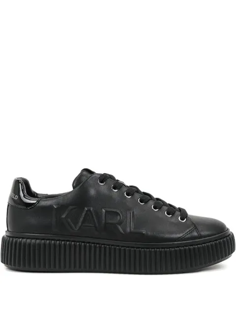 Karl Lagerfeld embossed logo platform sneakers