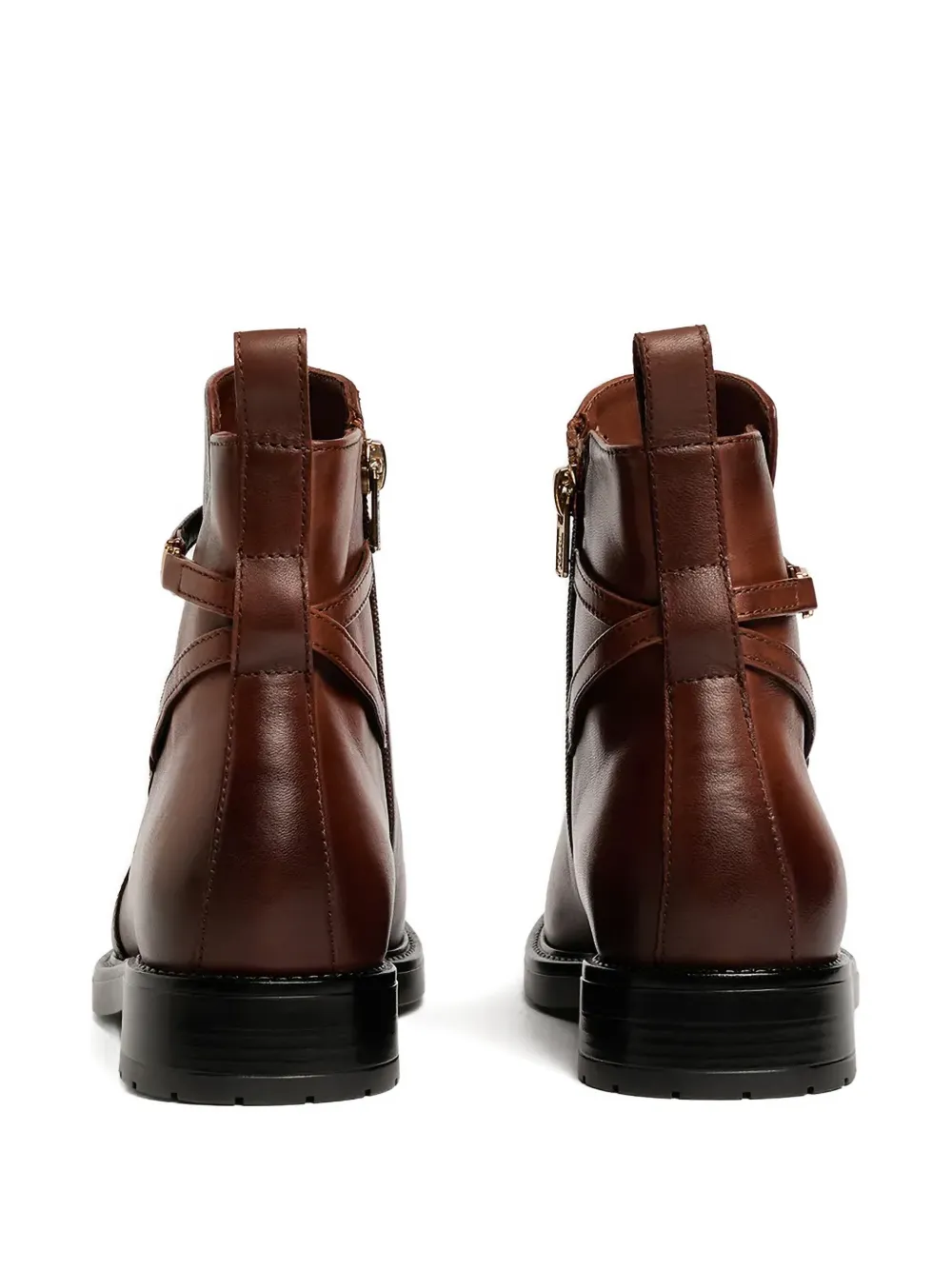 Karl Lagerfeld Blake Strap-detail Boots In Brown
