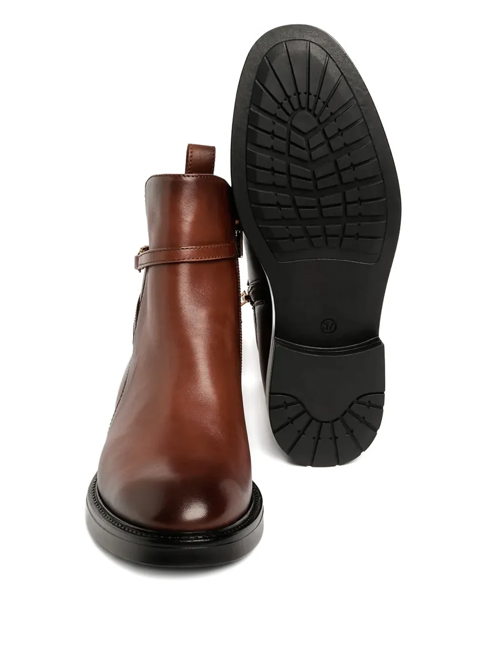 Karl Lagerfeld Blake Strap-detail Boots In Brown