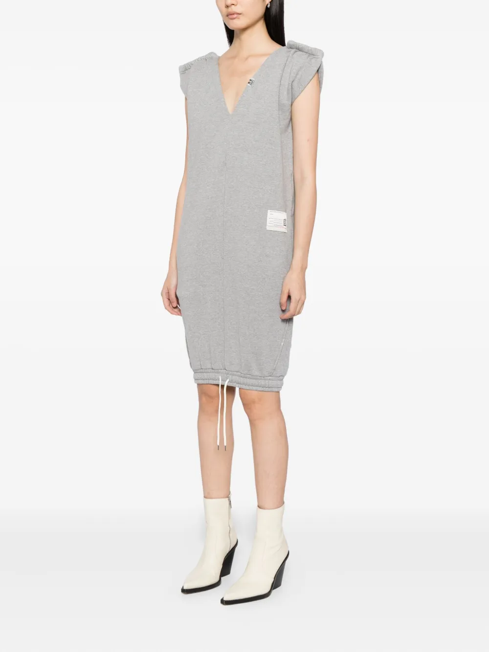 Maison MIHARA YASUHIRO Omgekeerde katoenen jurk Grijs
