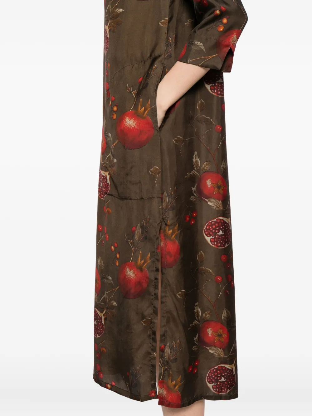 Uma Wang Jurk met print Bruin