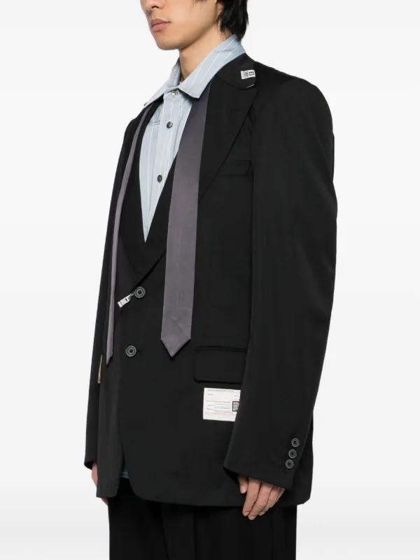 Maison MIHARA YASUHIRO レイヤード ジャケット | ブラック | FARFETCH JP