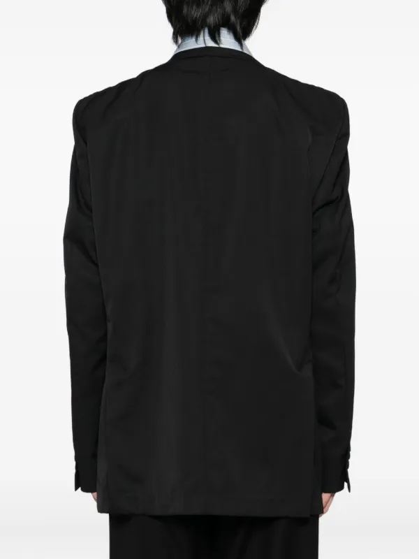 ✨希少✨MIHARA YASUHIRO ラムレザーレイヤードジャケット　黒 Maison MIHARA YASUHIRO レイヤード ジャケット | ブラック | FARFETCH JP