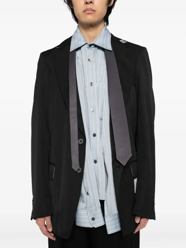 Maison MIHARA YASUHIRO レイヤード ジャケット | ブラック