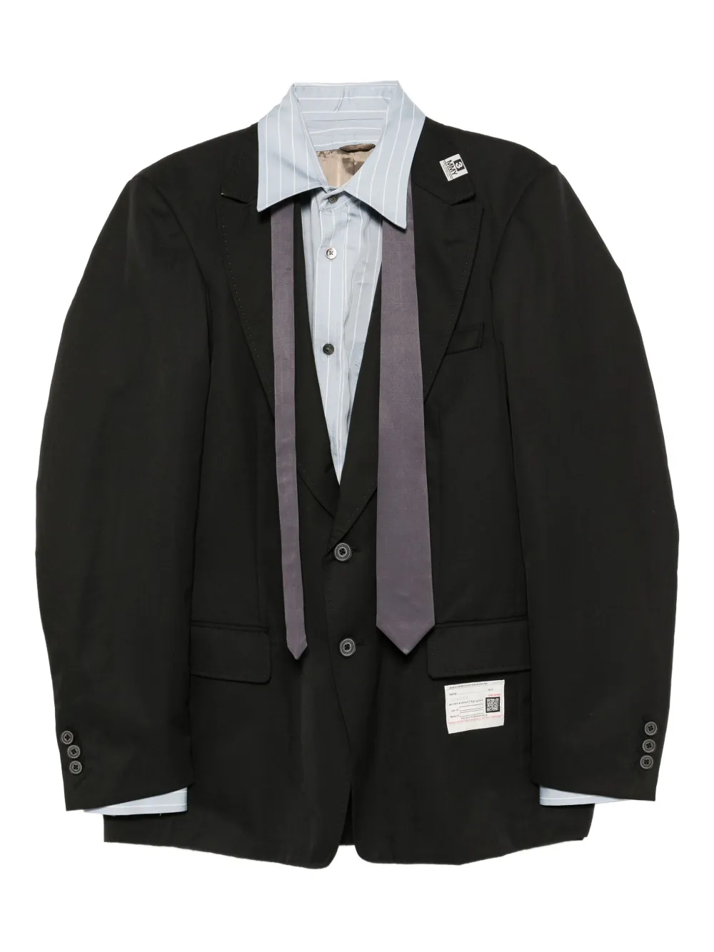 Maison MIHARA YASUHIRO Gelaagd jack Zwart