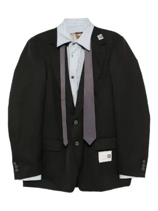 Maison MIHARA YASUHIRO レイヤード ジャケット | ブラック | FARFETCH JP